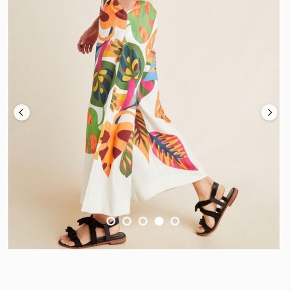 Anthropologie FARM Rio Tropical Palm Leaf Wide-Leg Pants - Picture 7 of 8